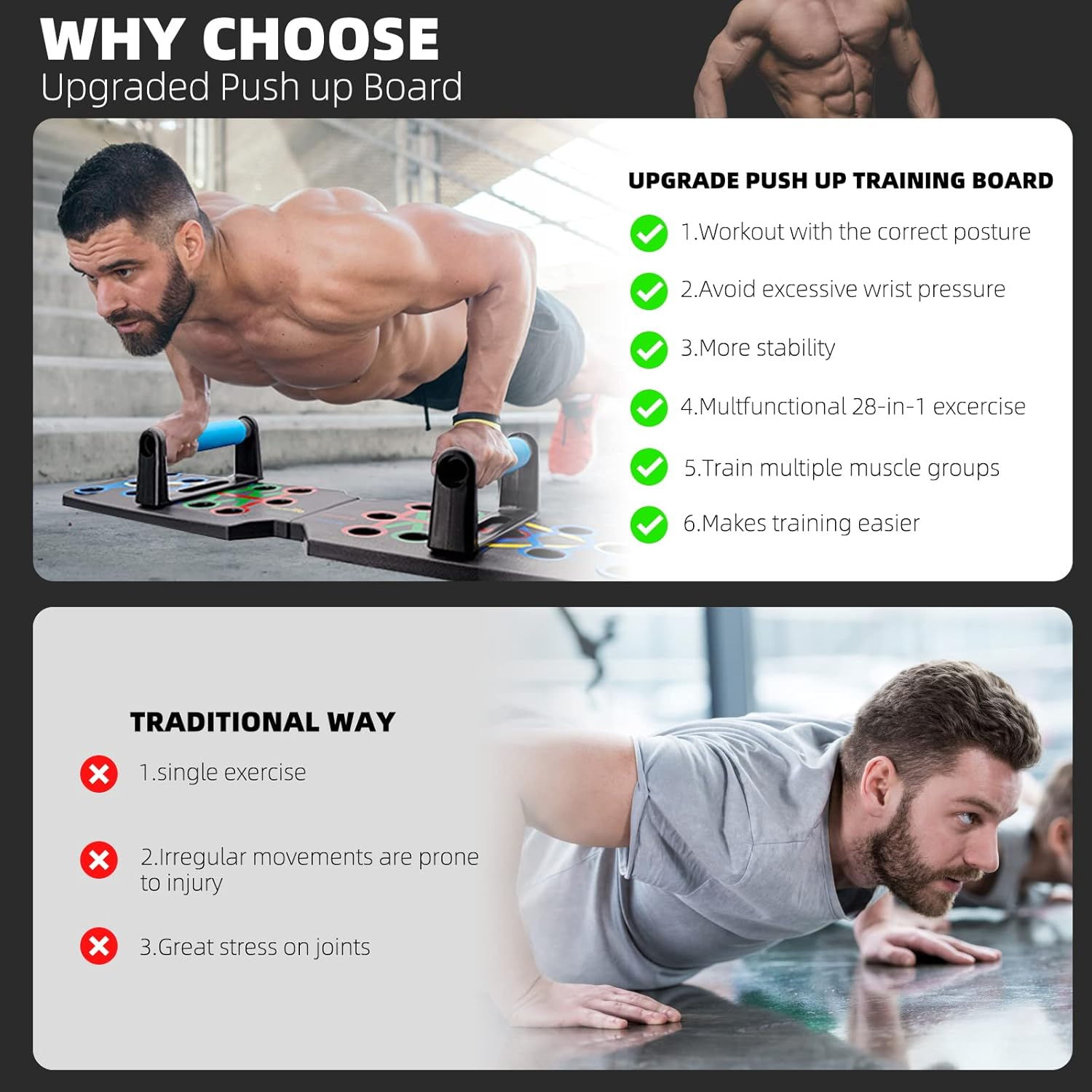 28-in-1 Push Up Board System