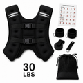 30lb weighted vest for strength training, running and home fitness workouts by VitalVault Fitness